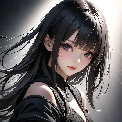 光に包まれた黒髪の少女