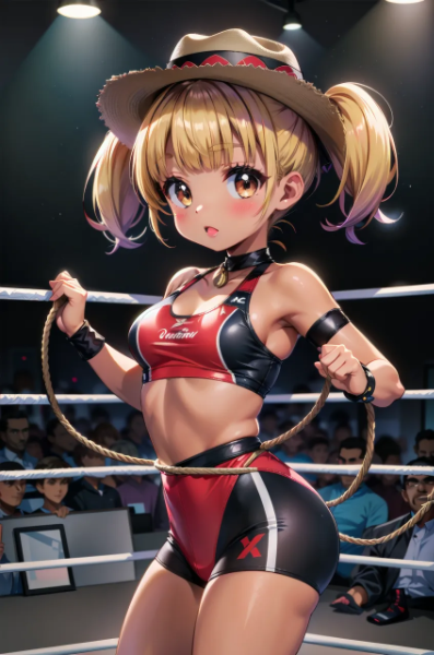 プロレスラーな小麦ちゃん。