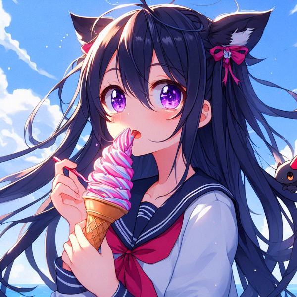 ソフトクリームを食べている、うちの子♥その5(8枚)