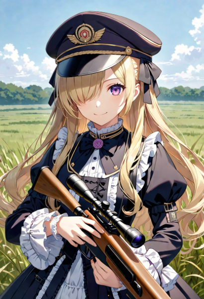 メカクレのミリロリ少女