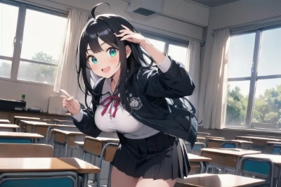 アホ毛の女の子