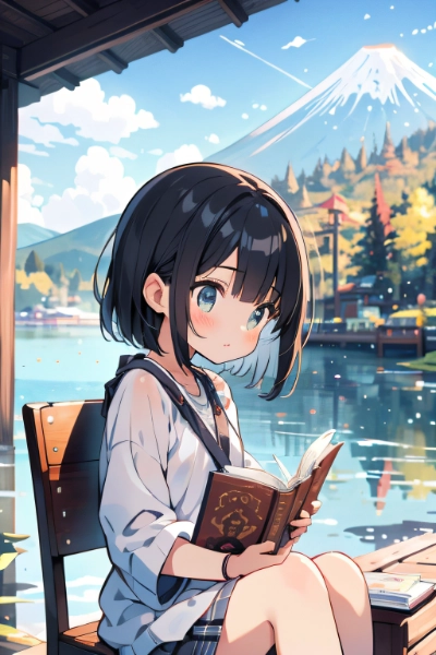 富士山と文学少女