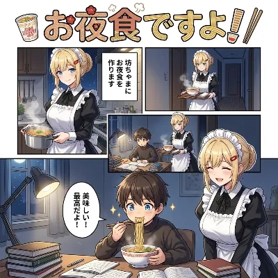 お夜食ですよ！(comic+img)
