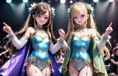 テカテカ衣装のアイドル