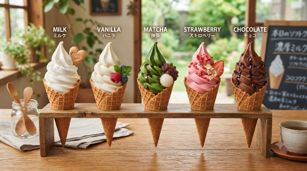 ソフトクリーム(1.定番 2.作者が大好き)