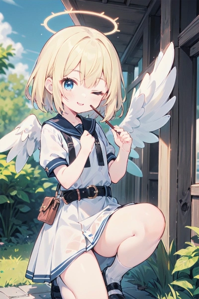 天使とポッキー