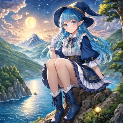 夜の山奥