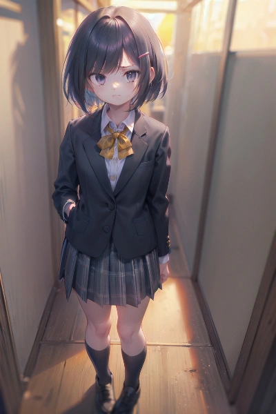 ヘアピンの娘をリメイク（放課後の尾行）