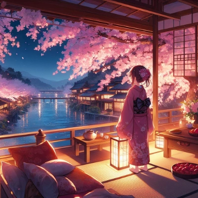 夜桜