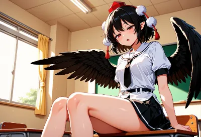 セーラー服の射命丸文