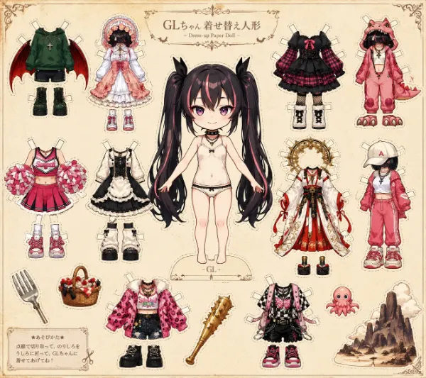 GLちゃん 着せ替え人形