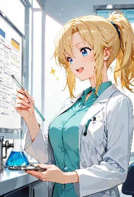 青い輝きを追いかける研究者