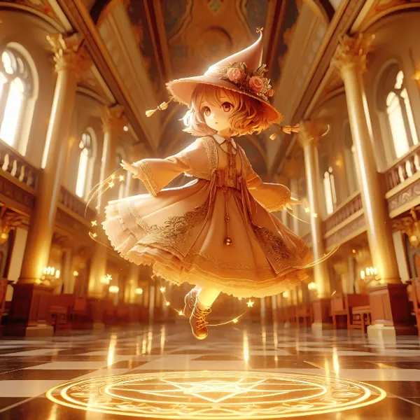 浮かんだ！？私にも魔法が使えるんだ🎵