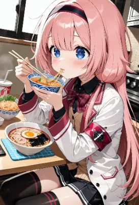 [動画]ラーメンを食べるンゴちゃん