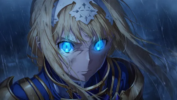 迫力ある眼光の顔アップのアリス