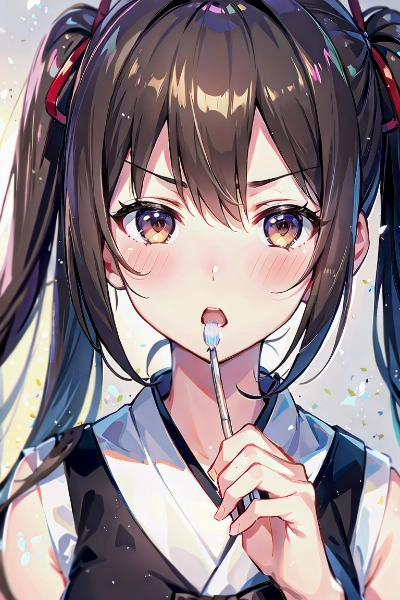 和装の彼女とはみがき２