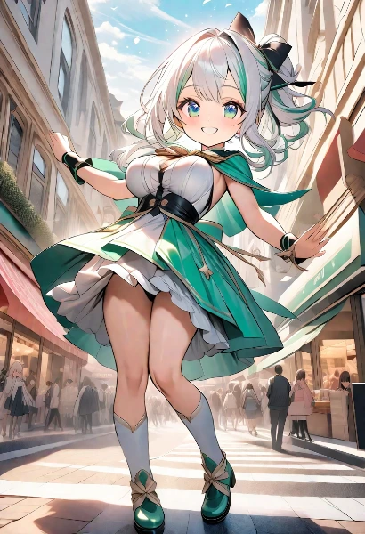 ミントカラーのマント