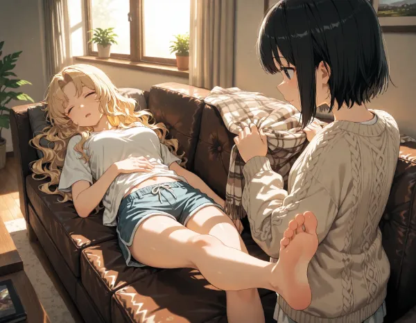 黒髪＆ブロンド・穏やかな午後