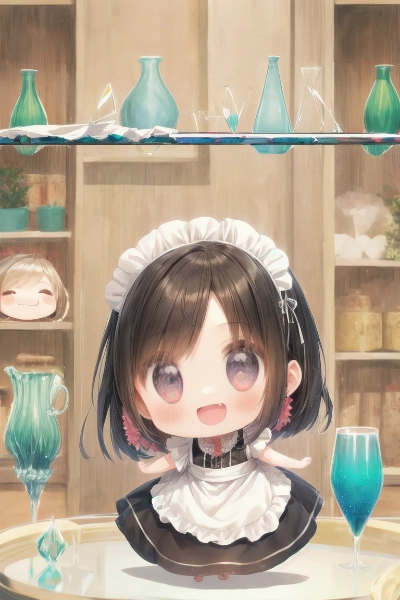 グラスとメイドちゃん