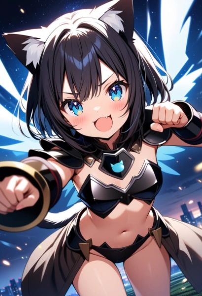 黒髪ネコミミ戦士