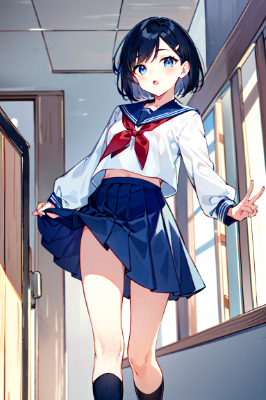 制服姿の男の子
