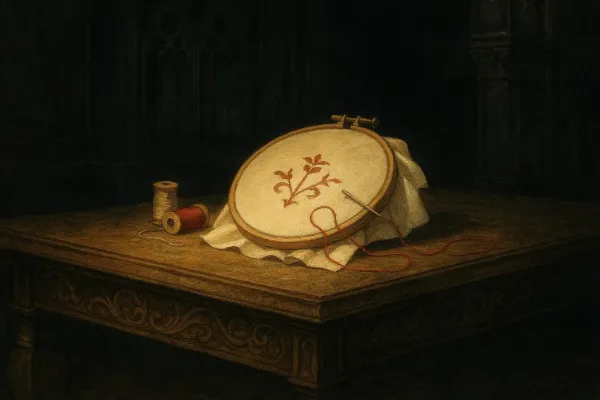 秘密の花を刺繍する夜