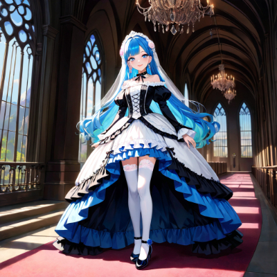 お昼の青髪お姫様