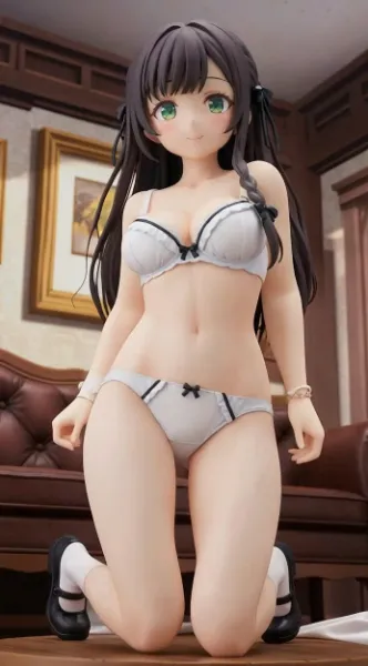 動画◆フィギュア風 アリナ･クローバー ブラウスを脱ぐ