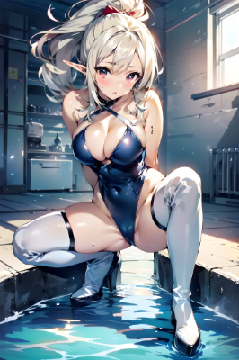 水着エルフ