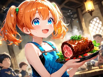 焼肉屋の看板娘 オーバーオール