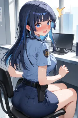 ナニかをしてた警察ちゃん