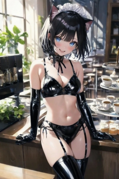 黒猫メイドさん