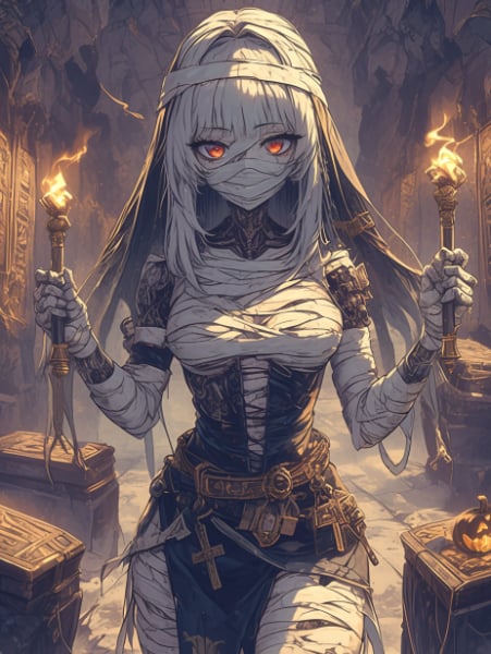 カタコンベとサイボーグミイラ娘