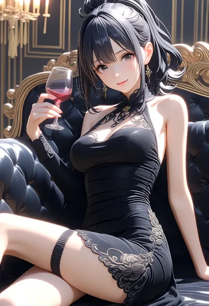黒いドレスの魅惑