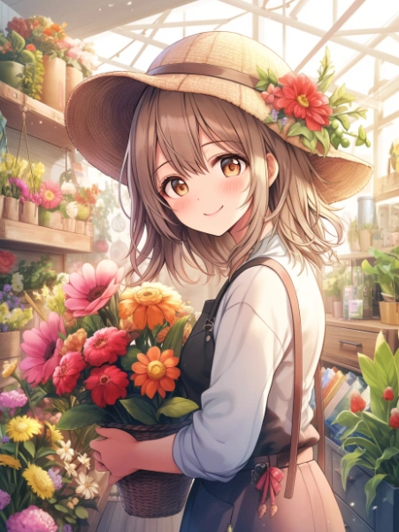 No.852 お花屋さんの女の子