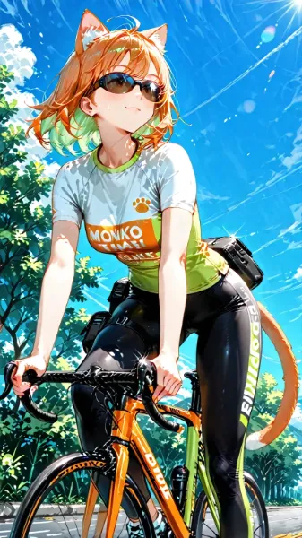 サイクリング猫娘