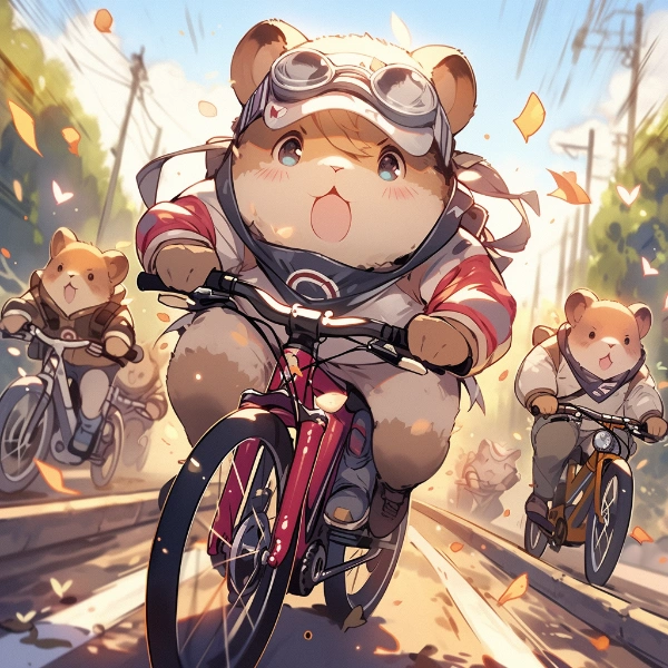 とっとこ負けないぞ～🚴