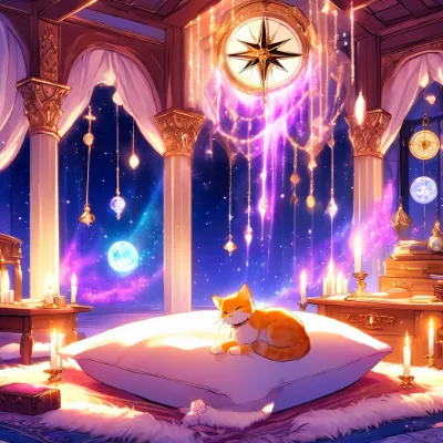 星降る魔法の部屋で眠る猫