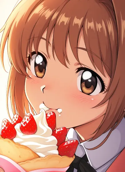 甘いイチゴの誘惑に頰を染めて