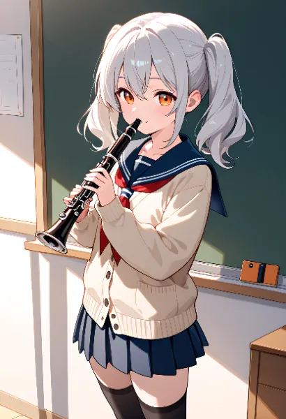 「これ？クラリネットだよ♪試しに吹いてみる？」