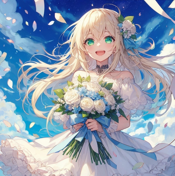 金髪少女でお祝い