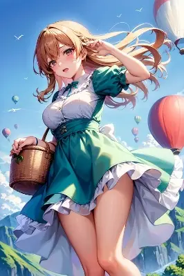 気球が羽ばたき大空の向こうへ