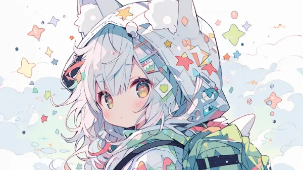 星屑のフードを纏う少女の空旅