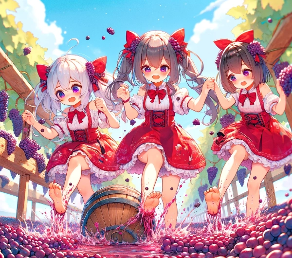 ぶどう踏みの少女
