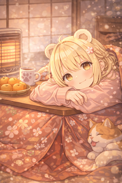 こたつでぬくぬく🐾