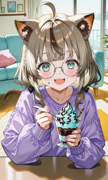 チョコミントアイス