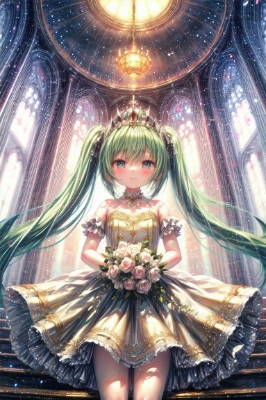 結婚式で泣きそうな初音ミク
