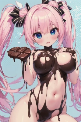 チョコまみれ