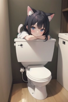 猫用の小さなトイレ