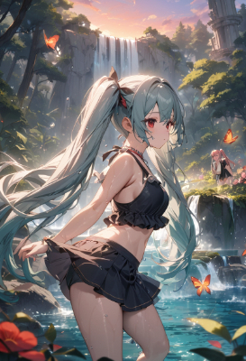 赤い目のツインテールの歌姫